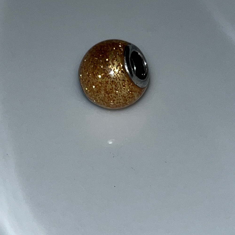 Pandora Gold Glitter Charm